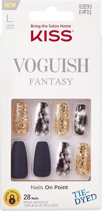 Produktbild Herba Kiss Voguish Nails - New York (Kunstnägel, Weiss, Schwarz)