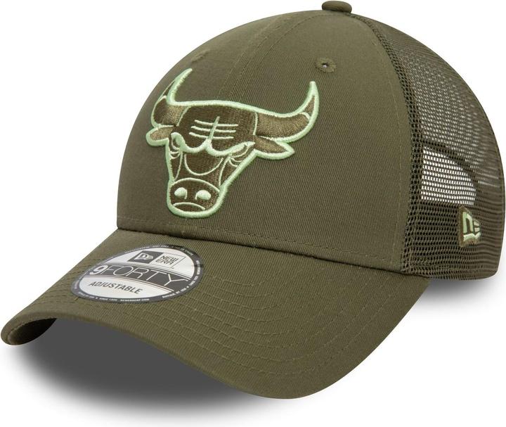 Produktbild New Era 9Forty Mesh Trucker Cap - NBA Chicago Bulls oliv (One Size)