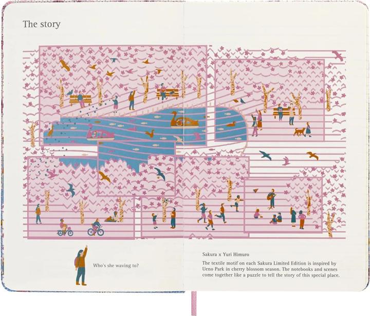 Image du produit Moleskine Sakura (A5, À rayures, Couverture rigide)