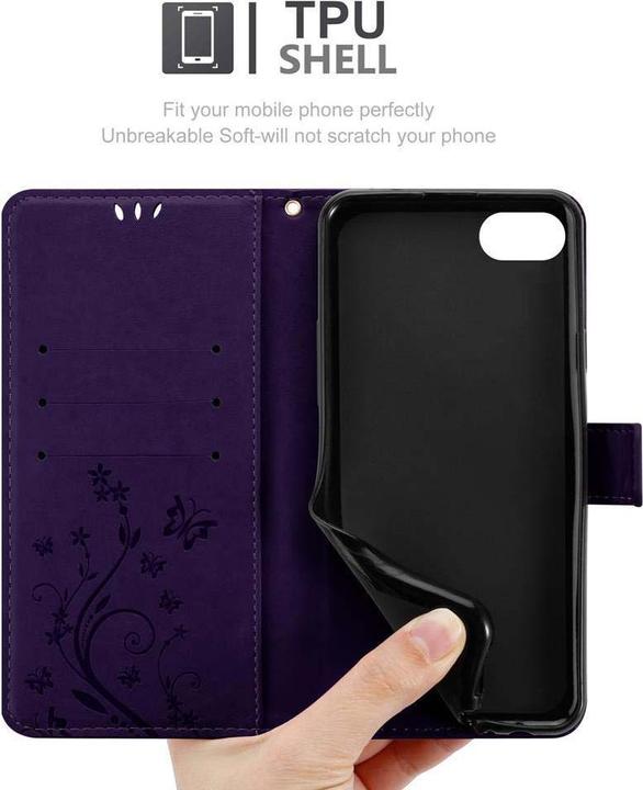 Actual product image Cadorabo Flower Book Cover (Apple iPhone 7, Apple iPhone 8, Apple iPhone SE (2nd Gen), Apple iPhone SE (3rd Gen))