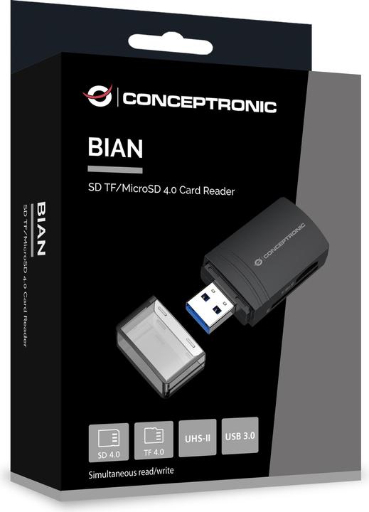Produktbild Conceptronic Card Reader USB-A -> Micro SD/TF 4.0 schwarz