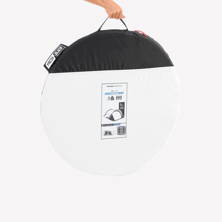 Image du produit Quechua Tente de camping pliante - 2 Seconds Fresh & Black pour 3 personnes (Tente instantanée, 4.90 kg, 3 personnes)