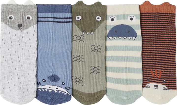 Produktbild Vertbaudet 5er-Pack Jungen Socken mit Tieren (5er Pack, 27, 30)