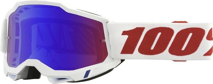 Image du produit 100% Goggle Accuri 2 Pure - Mirror red-blue Lens (Blanc, Bleu, Miroir Rouge)