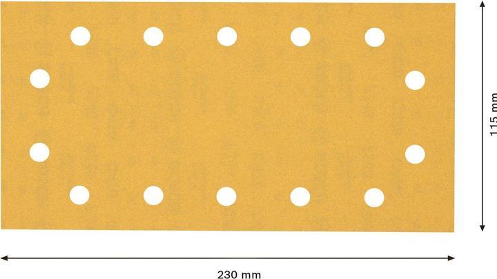 Immagine prodotto Bosch Professional Zubehör Expert C470 Carta vetrata con 14 fori per levigatrice orbitale, 115 x 230 mm, G 240, 10 pz. (240)