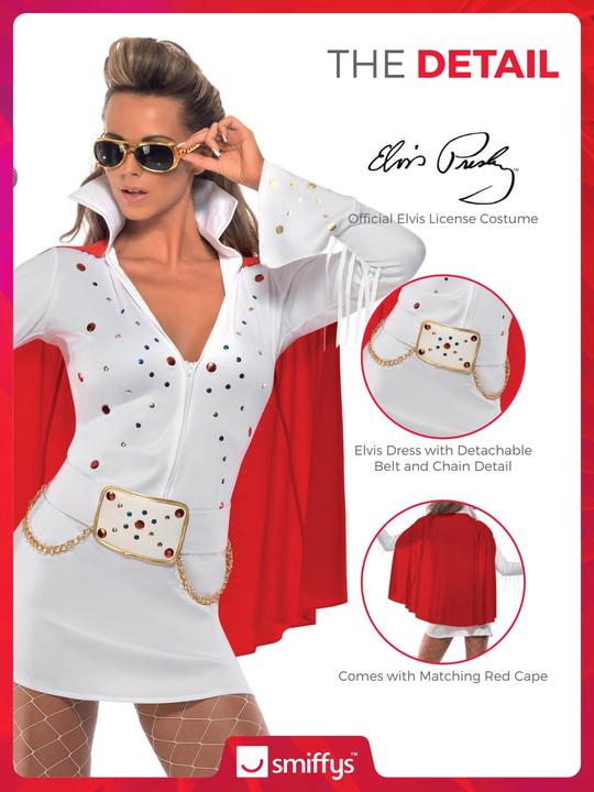 Immagine prodotto Smiffys Costume da donna Elvis (S)