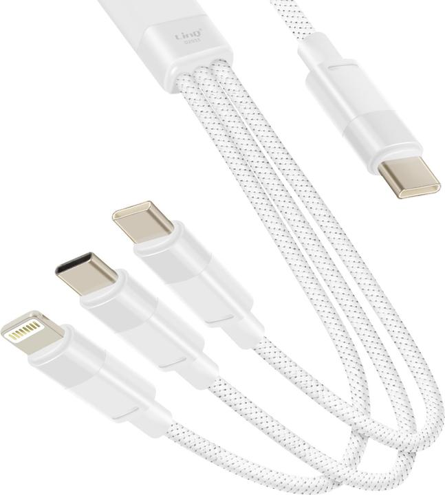 Image du produit LinQ Câble USB-C / 2x USB-C + Lightning (1.20 m, USB 3.2 Gen 1)