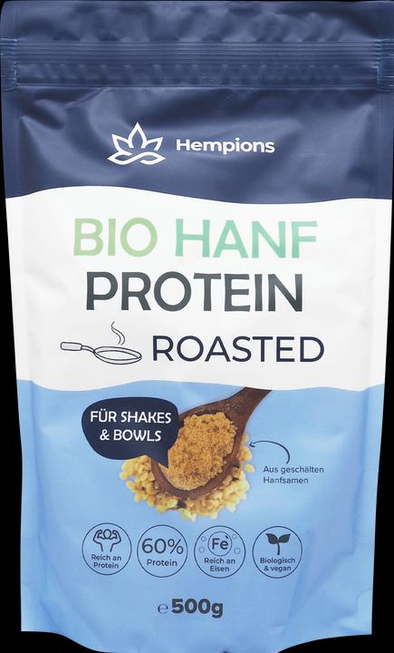 Immagine prodotto Hempions Proteine di canapa organiche Premium (Aroma di nocciola tostata, 1 pz., 500 g)