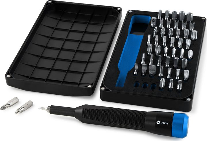Produktbild iFixit Mahi Precision Bit Set (2, 3, 4, 5, 6, 7, 3/16, TR35, T TR 27, T TR 15, 5/32, T TR 20, 8 mm ∙ TR10, TR40 ∙ 1/4, PZ 3 ∙ 4, PH 3 ∙ PZ 1, T TR 25, 7/32, T TR 30, PH0, 1/8, 8 mm ∙ 2, 3 ∙ 1, 9/64 ∙ 4, PH1, PH2, PZ2)