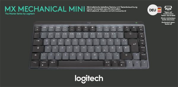 Produktbild Logitech MX Mechanical Mini (DE, Kabellos)