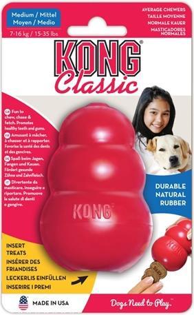 Actual product image KONG Classic (Retrieval, Dog food toy, Dog chew toy)
