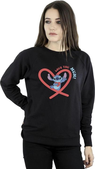 Actual product image Disney Womens/Ladies Lilo & Stitch Love You Mum Sweatshirt (S)
