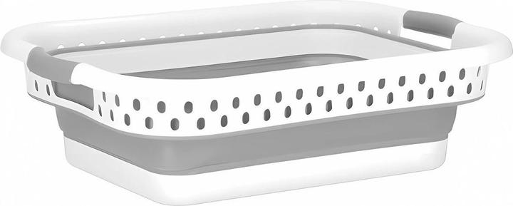 Produktbild König Design Wäschekorb Faltbar Wäschesammler Wäschebox Wäschetonne Aufbewahrungskorb Grau (36 l)
