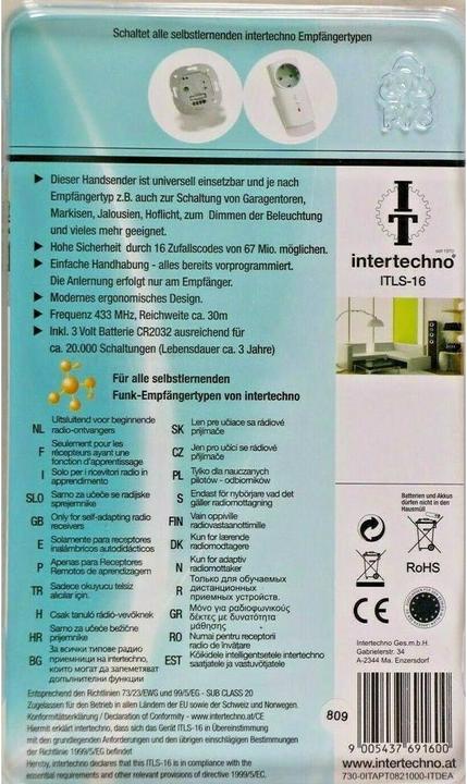 Actual product image intertechno Itls-16 (Device-specific remote control, Radio Frequency (RF))