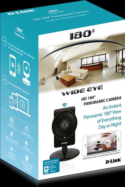 Produktbild D-Link DCS-960L 180° Wide View (1280 x 720 Pixels)