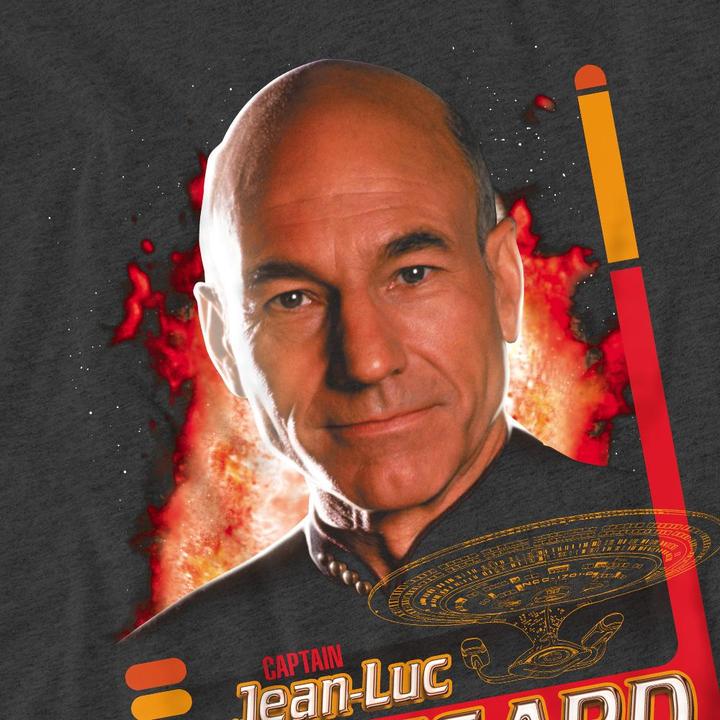 Actual product image Unisex Adult Jean-Luc Picard T-Shirt (S)