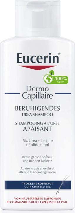 Eucerin DermoCapillaire beruhigendes Urea Shampoo (250 ml, Flüssiges Shampoo)