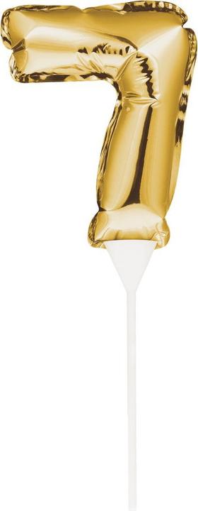 Produktbild Creative Party Mini Ballon Cake Topper Zahl 7 Gold
