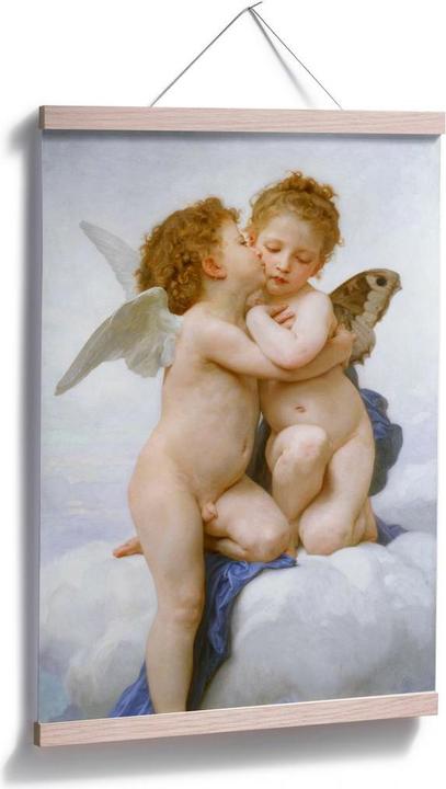 Actual product image Trenddeko Bouguereau - The first kiss (105 x 160 cm)