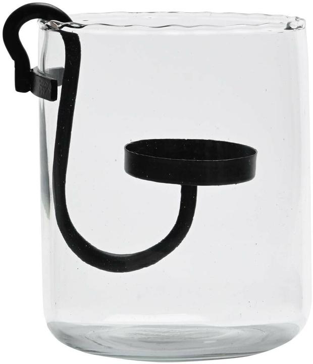 Cocon Deko Windlicht mit Kerzenhalter schwarz (1 x)