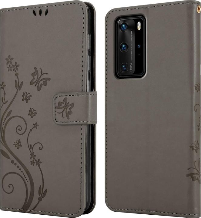 Actual product image Cadorabo Flower Book Cover (Huawei P40 Pro)