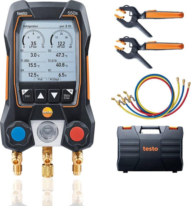 Testo Refrigerant meter 550 set charging hoses