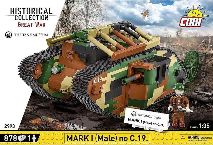 Actual product image Cobi Historical Collection Great War British Tank Brand I Male no C.19
