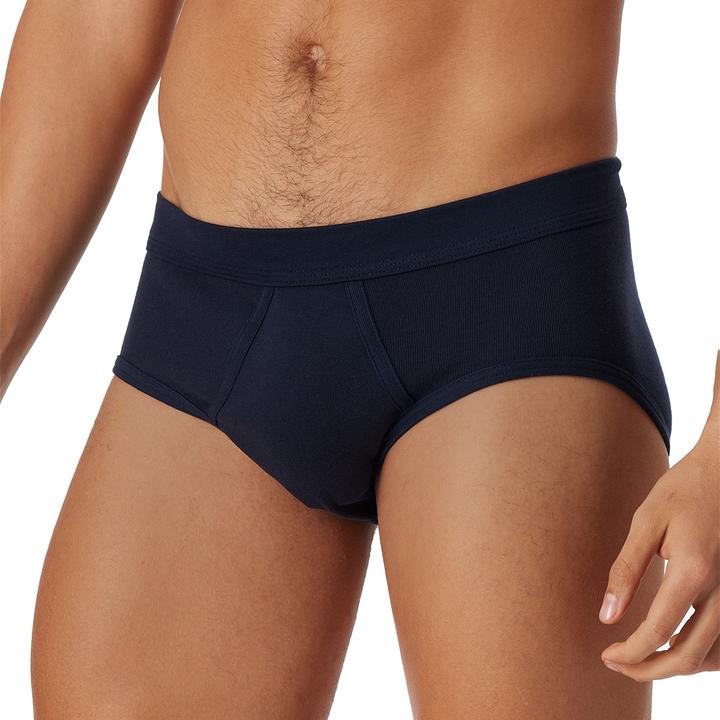 Actual product image Schiesser Pack of 4 Cotton Essentials Fine Rib Sports Briefs / Underpants (L, pack of 4)