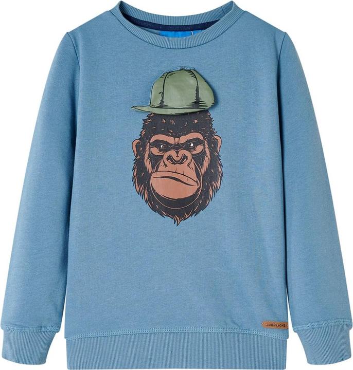 VidaXL Kinder-Sweatshirt Mittelblau 104,Material: 92 % Baumwolle. 8 (104)