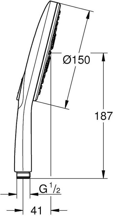 Image du produit Grohe Rainshower SmartActive 150 Douchette à main (3 Types de jets, 9.50 l/min)