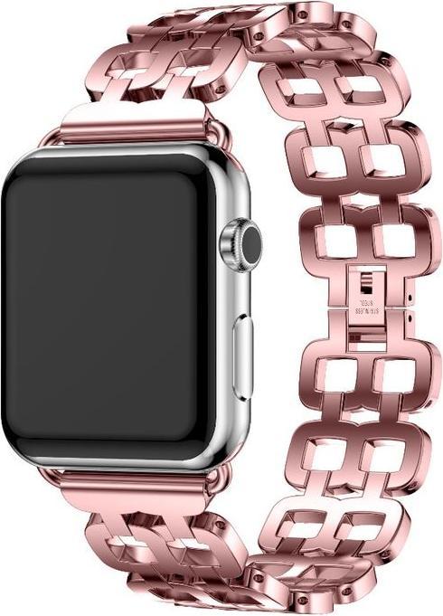 Immagine prodotto Hermex Apple Watch 44mm / 42mm Anello in acciaio inossidabile di lusso Bracciale in metallo ROSÉGOLD (44 mm, 42 mm, Acciaio inossidabile)