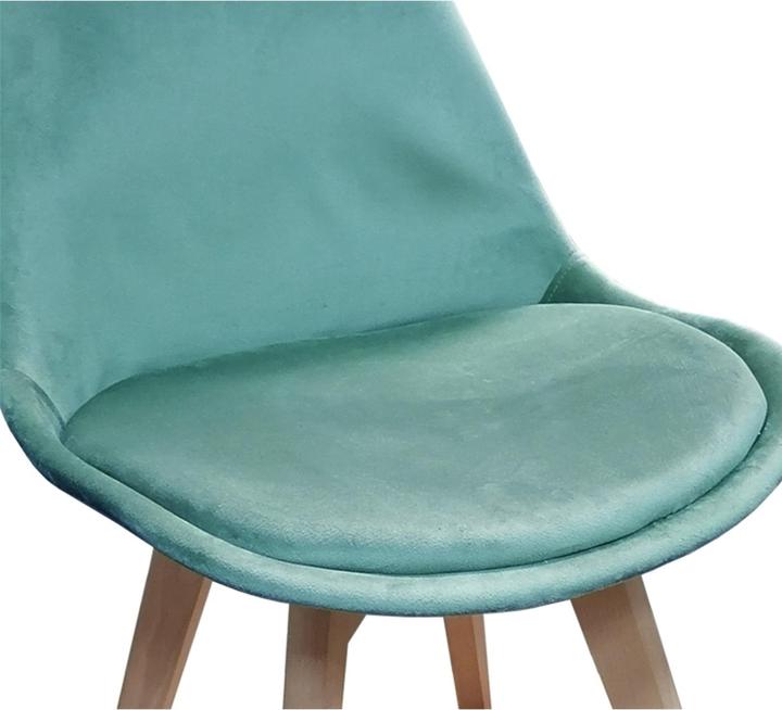 Image du produit HTI-Living Esszimmerstuhl Samt 4er Set Atlanta Türkis