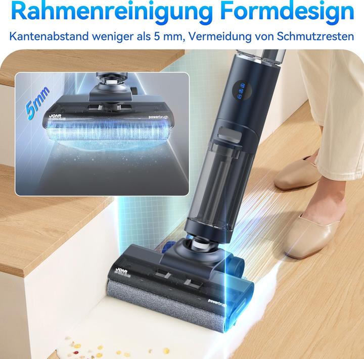 Produktbild Jonr ED12 Pro Nass Trockensauger 3-in-1 Staubsauger Kabellos,Beidseitige Kantenreinigung,9kPa