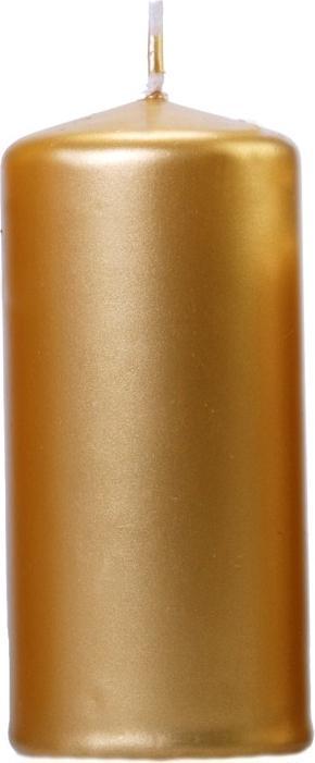 Partydeco Bougie Dorée métallisée 12x6cm - (6pcs) (6 Stk.)