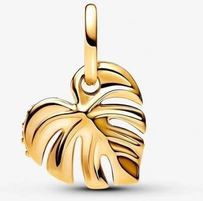 Image du produit Pandora Pendentif feuille de Monstera scintillant (Métal, Plaqué or)