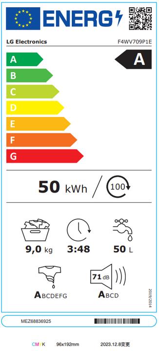 Energie-Label LG S3WF (1900 W)