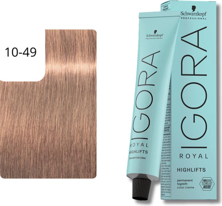 Immagine prodotto Schwarzkopf Professional Igora Royal Highlifts colore dei capelli (10-49 Highlifts Ultrablond Beige Violet)