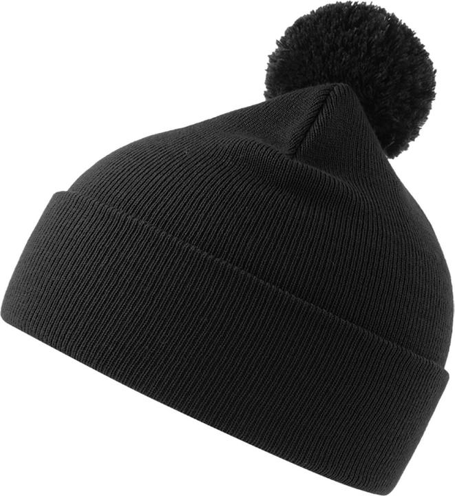 Actual product image Unisex Adult Wind S Pom Pom Recycled Double Skin Cuffed Beanie