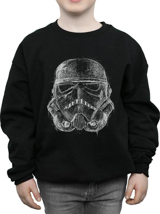 Produktbild Star Wars Stormtrooper Scribble Helmet Sweatshirt Jungen (128)