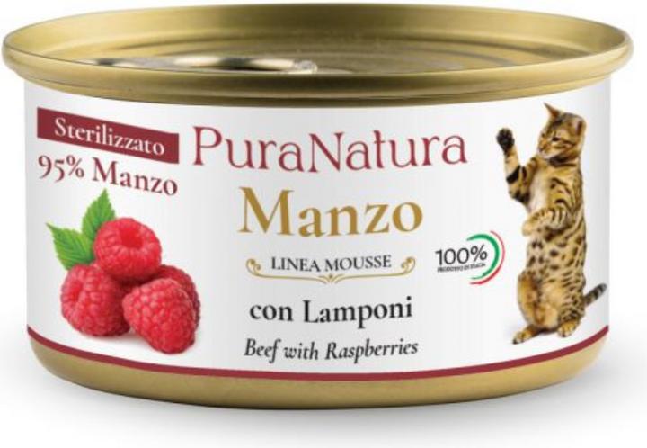 Pura Natura Manzo con Lamponi (Senior, Adult, 24 Stk., 85 g)
