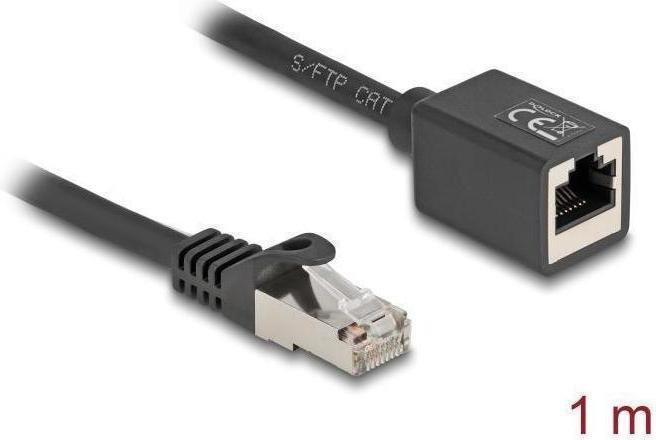 Image du produit Delock Câble d'extension réseau RJ45 mâle vers RJ45 femelle (S/FTP, CAT6a, 1 m)