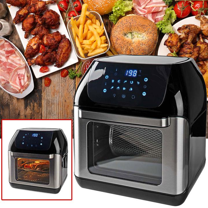 Actual product image Nedis Hot Air Fryer 12 l Timer: 60 min Digital Black (EU plug)