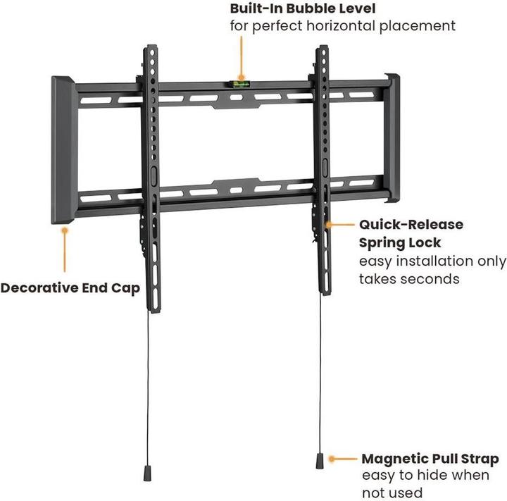 Produktbild Value TV-Wandhalterung, 27 mm Wandabstand (Wand, 80", 75 kg)