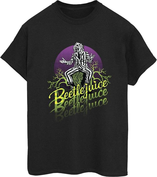 Beetlejuice Lila Kreis Baumwolle Boyfriend TShirt