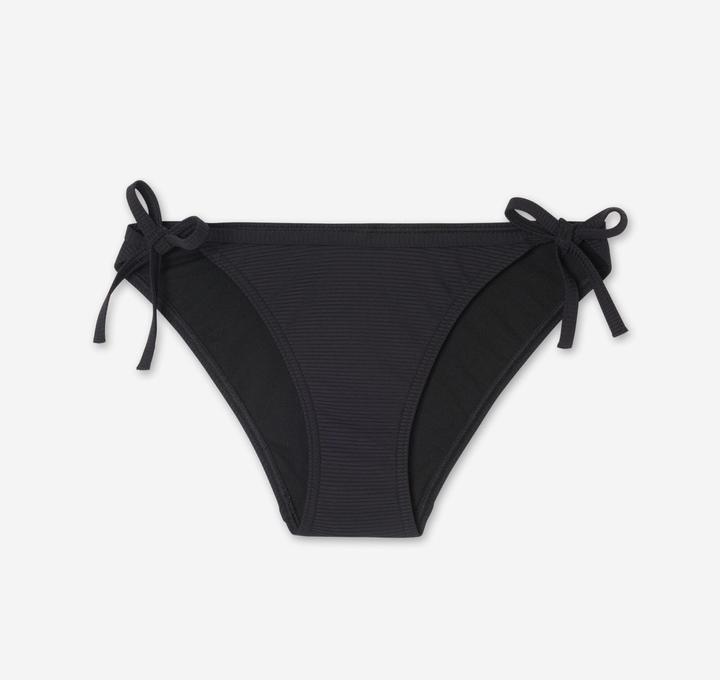 Actual product image Olaian Bikini-Hose Damen seitlich gebunden strukturiert Sofy schwarz (42)