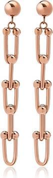 Trolli Troli - Modern bronze earrings made of steel VESE0585RG (L)
