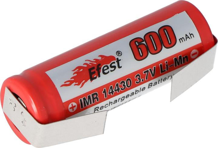 Immagine prodotto AccuCell Batteria IMR 14430 con etichetta a saldare a forma di U (1 pz., 600 mAh, Accumulatore di carica elettrica)