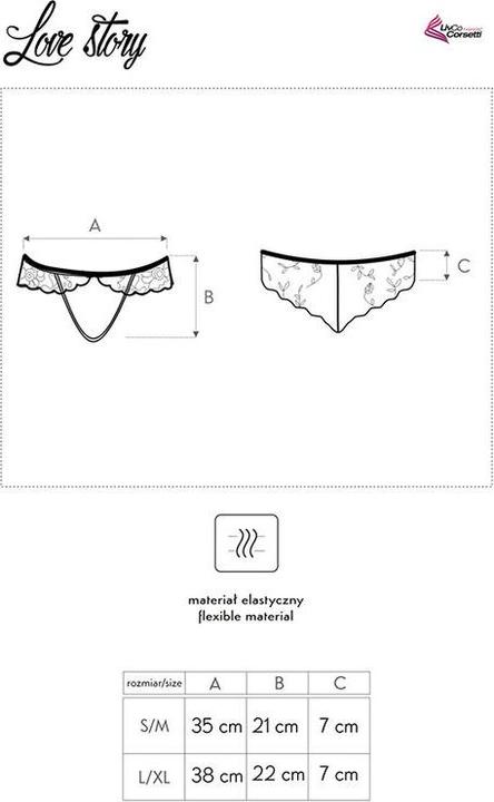 Image du produit LivCo Corsetti Fashion LOVE STORY LC 90679 PANTY CROTCHLESS NOIR L/XL (L, XL)