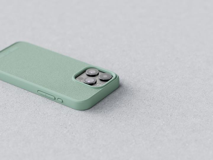 Actual product image Njord Hard Cover Fabric MagSafe Case Turquoise (Apple iPhone 15 Pro Max)