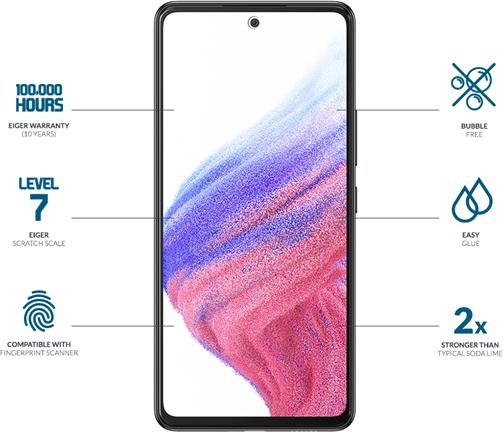 Actual product image Eiger Mountain Glass Clear (1 Piece, Samsung Galaxy A52, Samsung Galaxy A52s 5G)